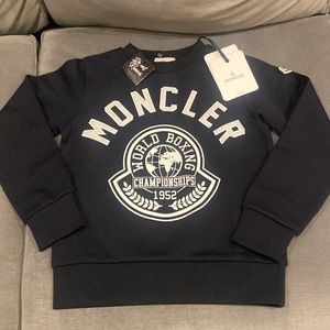 Boys World Boxing Navy Blue Moncler Sweatshirt (size 10)